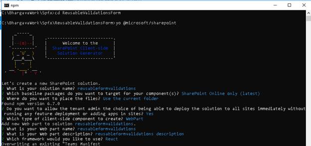 Reusable Validation Method In SPFx